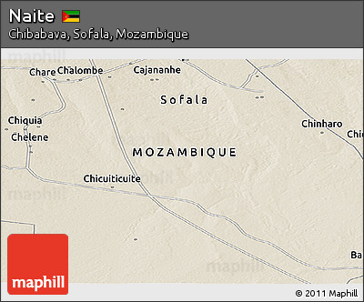 Shaded Relief Panoramic Map of Naite