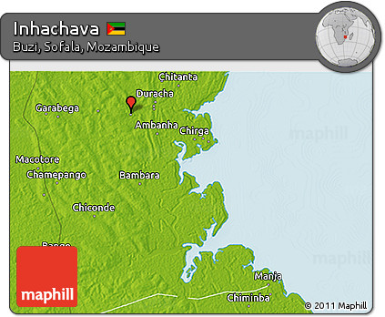 Physical 3D Map of Inhachava