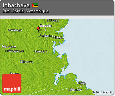 Physical 3D Map of Inhachava