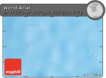 Shaded Relief Map of the Area around 20° 32' 59" S, 36° 37' 30" E