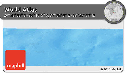 Physical Panoramic Map of the Area around 20° 32' 59" S, 38° 19' 30" E