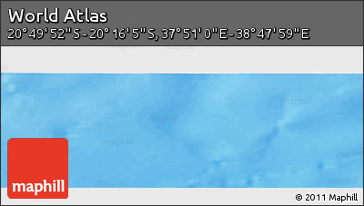 Physical Panoramic Map of the Area around 20° 32' 59" S, 38° 19' 30" E