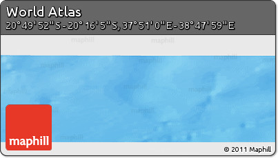Physical Panoramic Map of the Area around 20° 32' 59" S, 38° 19' 30" E