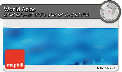 Shaded Relief Panoramic Map of the Area around 20° 32' 59" S, 3° 19' 30" W