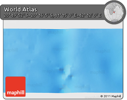 Physical 3D Map of the Area around 20° 32' 59" S, 41° 43' 30" E