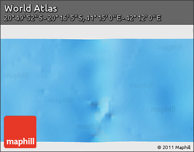 Physical 3D Map of the Area around 20° 32' 59" S, 41° 43' 30" E