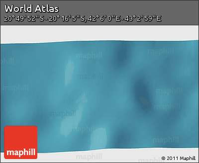 Satellite 3D Map of the Area around 20° 32' 59" S, 42° 34' 30" E