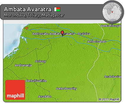 Physical 3D Map of Ambata Avaratra