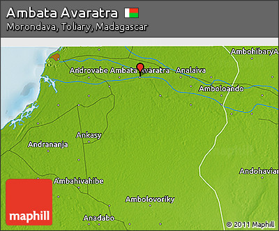 Physical 3D Map of Ambata Avaratra