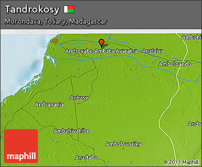 Physical 3D Map of Tandrokosy