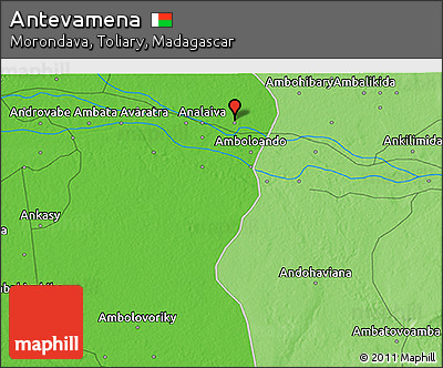 Political 3D Map of Antevamena