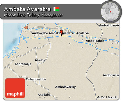 Shaded Relief 3D Map of Ambata Avaratra