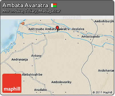 Shaded Relief 3D Map of Ambata Avaratra