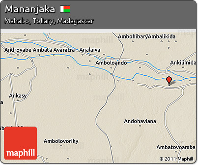 Shaded Relief 3D Map of Mananjaka