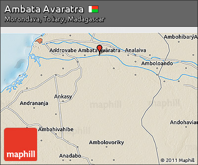 Shaded Relief 3D Map of Ambata Avaratra