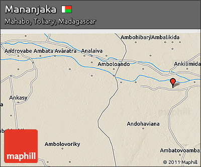 Shaded Relief 3D Map of Mananjaka