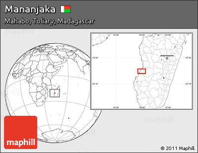 Blank Location Map of Mananjaka