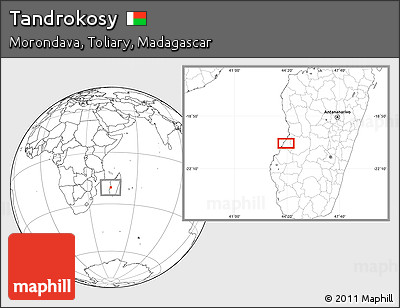 Blank Location Map of Tandrokosy