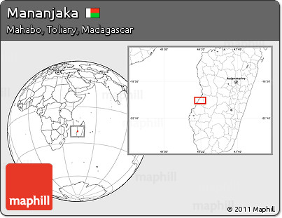 Blank Location Map of Mananjaka