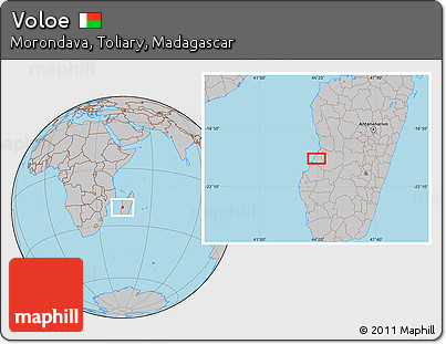 Gray Location Map of Voloe