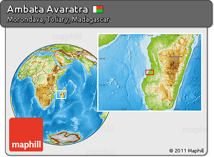 Physical Location Map of Ambata Avaratra