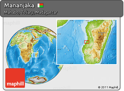 Physical Location Map of Mananjaka