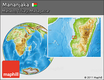 Physical Location Map of Mananjaka