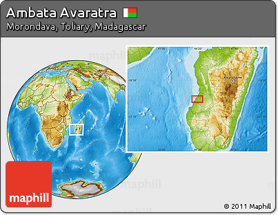 Physical Location Map of Ambata Avaratra