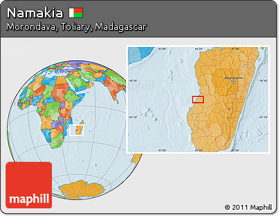Political Location Map of Namakia