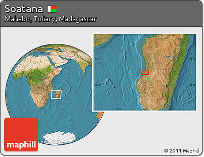 Satellite Location Map of Soatana