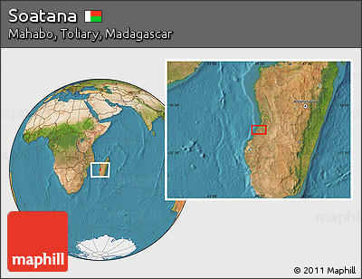 Satellite Location Map of Soatana