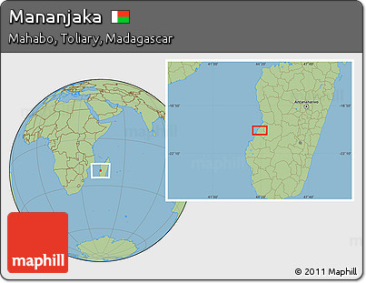 Savanna Style Location Map of Mananjaka