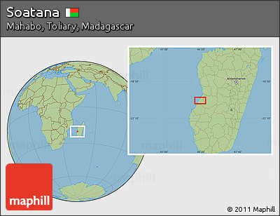 Savanna Style Location Map of Soatana
