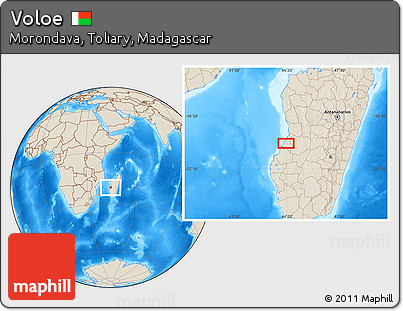 Shaded Relief Location Map of Voloe