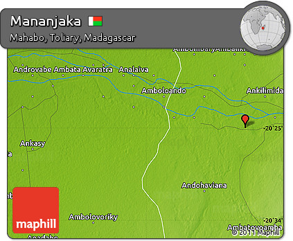 Physical Map of Mananjaka