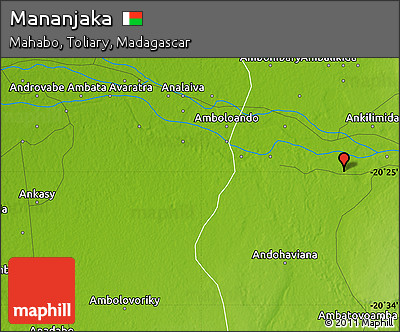 Physical Map of Mananjaka