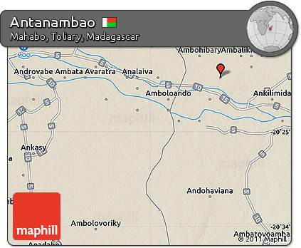 Shaded Relief Map of Antanambao