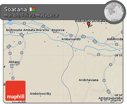 Shaded Relief Map of Soatana