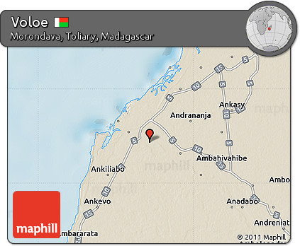 Shaded Relief Map of Voloe