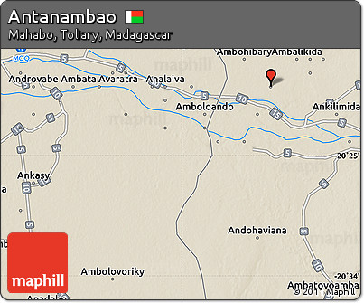 Shaded Relief Map of Antanambao