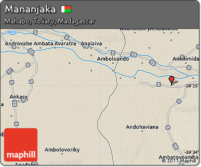 Shaded Relief Map of Mananjaka
