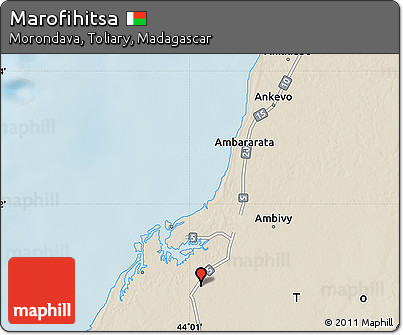 Shaded Relief Map of Marofihitsa