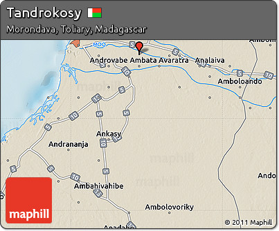 Shaded Relief Map of Tandrokosy