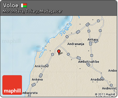 Shaded Relief Map of Voloe