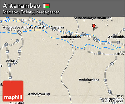 Shaded Relief Map of Antanambao