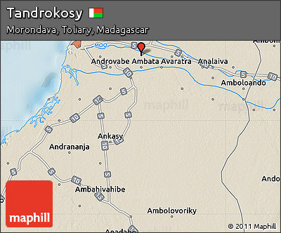 Shaded Relief Map of Tandrokosy