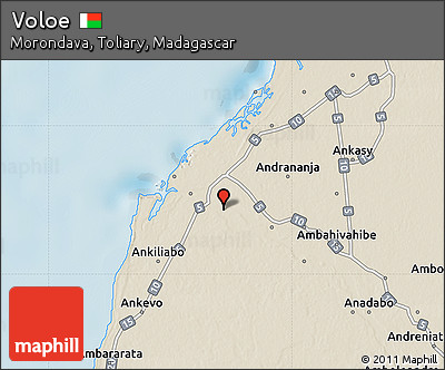 Shaded Relief Map of Voloe