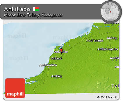 Physical Panoramic Map of Ankiliabo