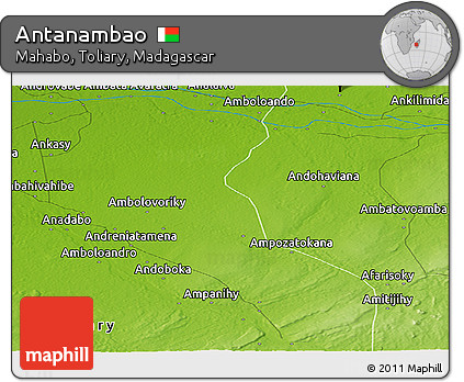 Physical Panoramic Map of Antanambao