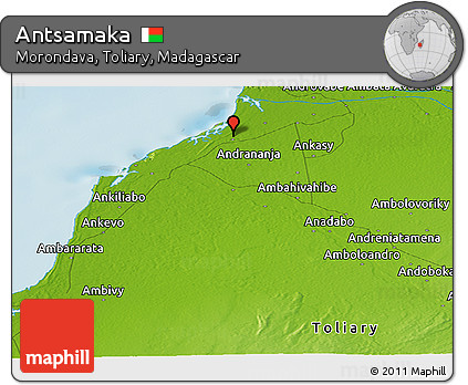 Physical Panoramic Map of Antsamaka